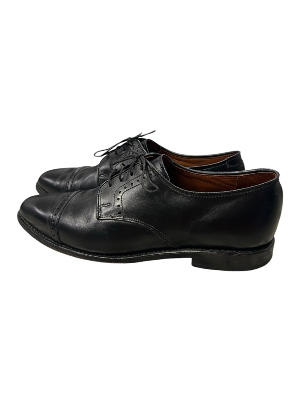 Allen Edmonds Clifton‎ Men’s Black Cap-Toe Derby Dress Shoes 8.5 Leather US
